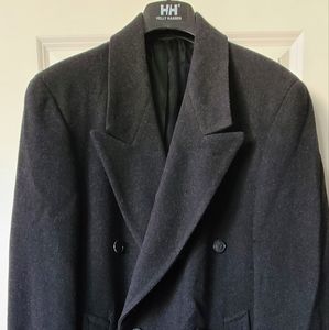Men's merino wool long dress coat